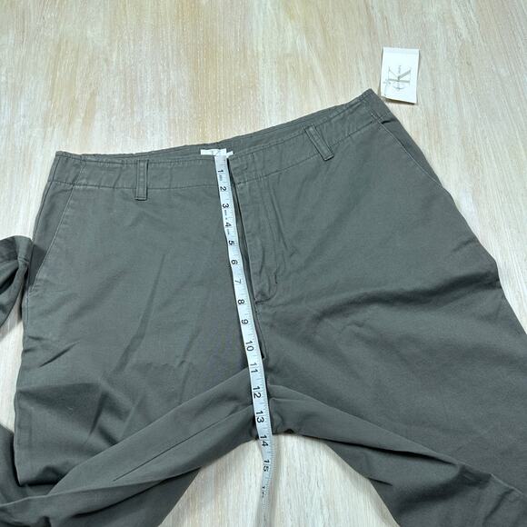 NWT Calvin Klein Weekend Khaki Flat Front Relaxed Leg Solid Beige Y2K Pants 16 - Picture 8 of 15